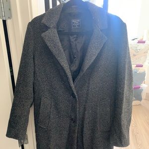 Abercrombie & Fitch Wool-Blend Dad Coat